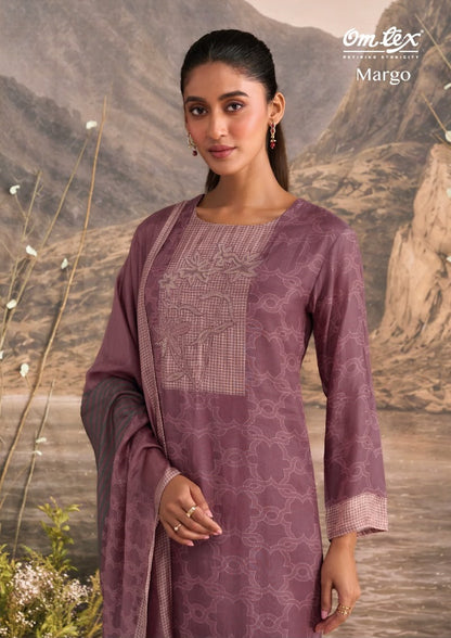 Margo Omtex Muslin Silk Pant Style Suits Supplier Ahmedabad