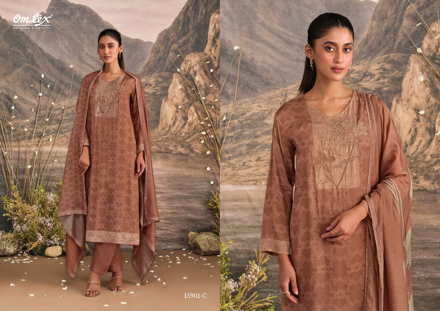 Margo Omtex Muslin Silk Pant Style Suits Supplier Ahmedabad