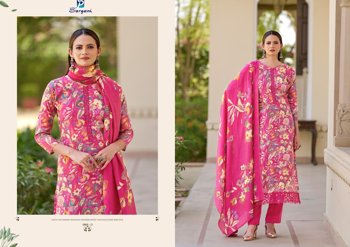 Mari Gold Sargam Prints Viscose Modal Pant Style Suits Manufacturer