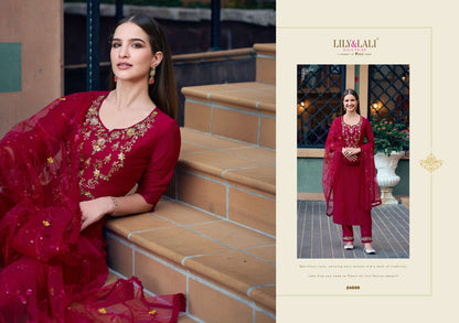 Maria 9 Vol 5 Lily Lali Vichitra Silk Readymade Pant Style Suits Wholesaler India