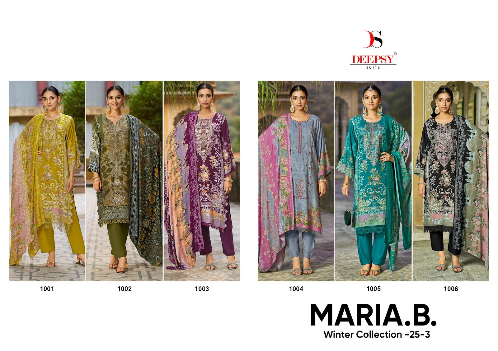 Maria B 25-3 Winter Collection Deepsy Viscose Pashmina Suits Supplier India