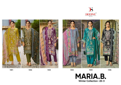 Maria B 25-3 Winter Collection Deepsy Viscose Pashmina Suits Supplier India