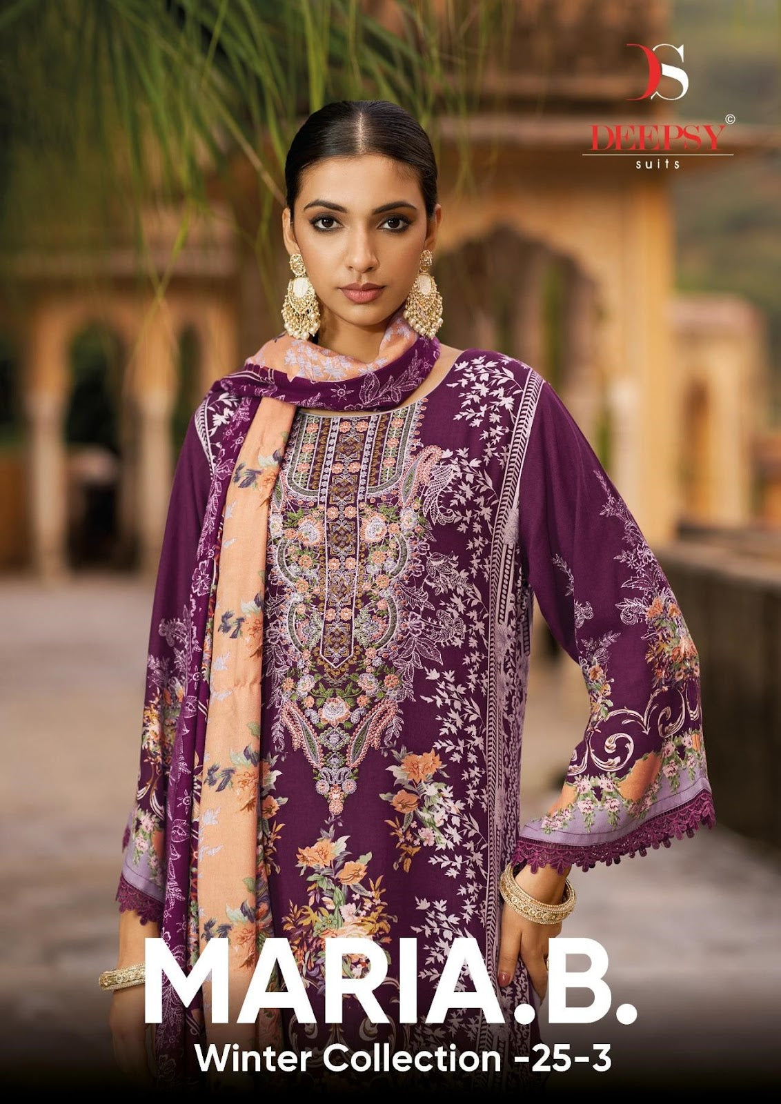 Maria B 25-3 Winter Collection Deepsy Viscose Pashmina Suits Supplier India