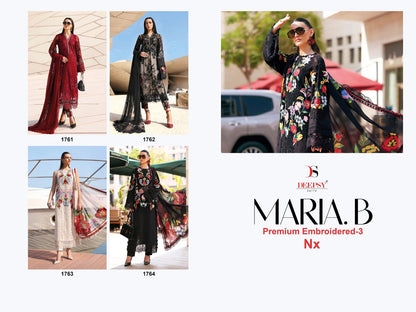 Maria B 3 Nx Premium Embroidered Deepsy Cotton Pakistani Patch Work Suits Wholesaler Ahmedabad