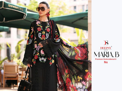 Maria B 3 Nx Premium Embroidered Deepsy Cotton Pakistani Patch Work Suits Wholesaler Ahmedabad