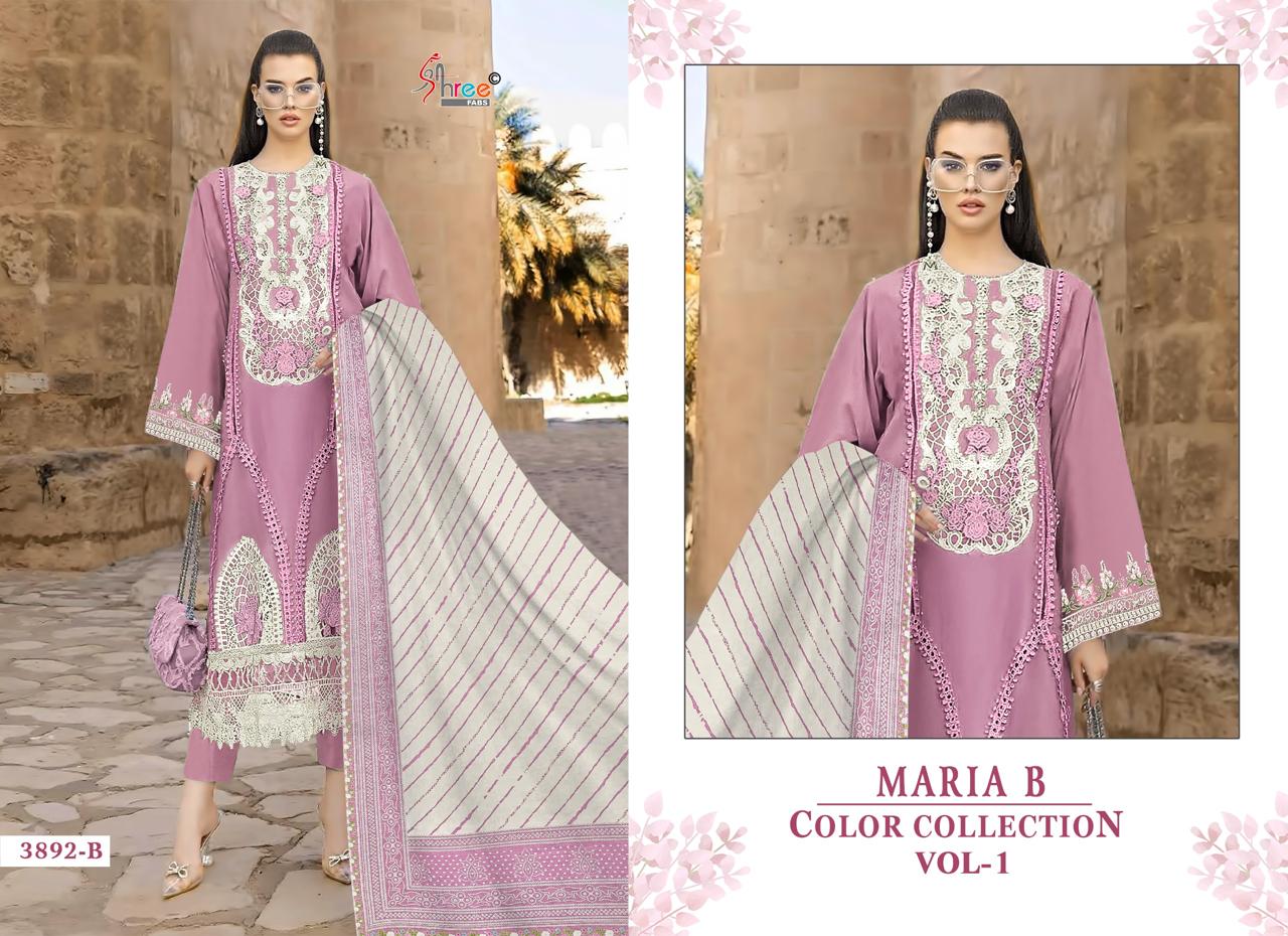 Maria B Color Collection Vol 1 Shree Fabs Pure Cotton Pakistani Salwar Suits Manufacturer
