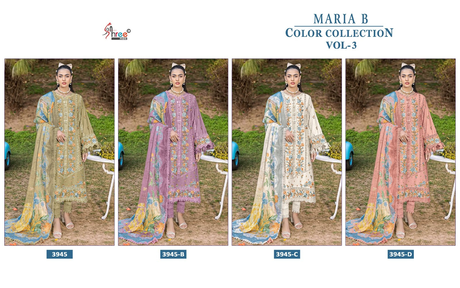 Maria B Color Collection Vol 3 Shree Fabs Pure Cotton Pakistani Salwar Suits Manufacturer