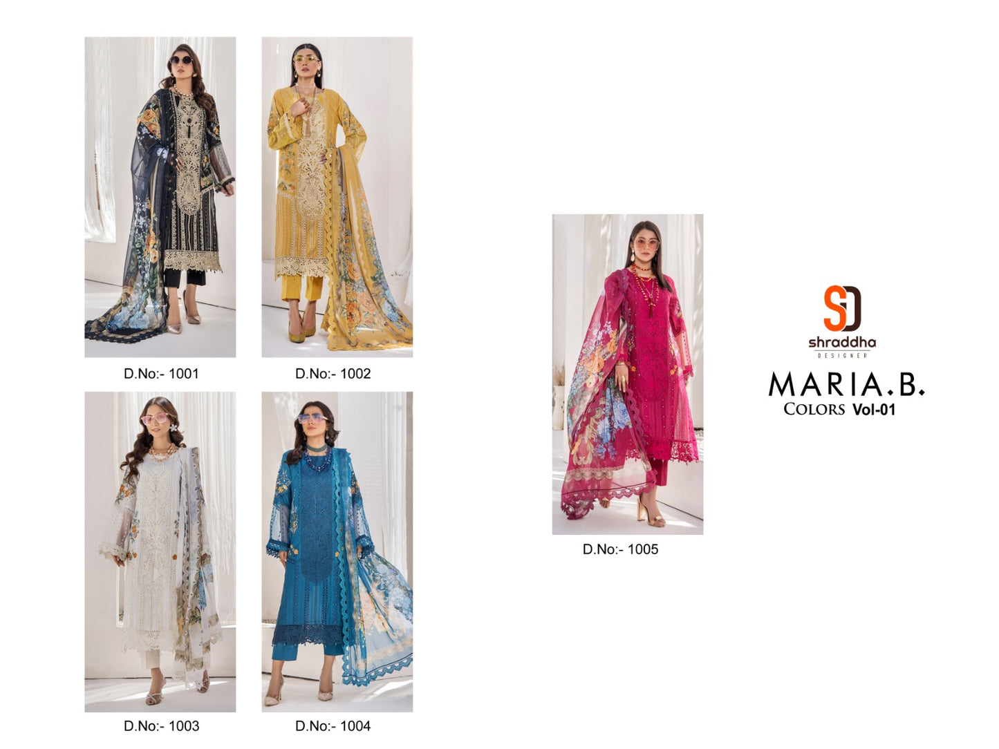 Maria B Colors Vol 1 Shraddha Designer Pure Cotton Pakistani Salwar Suits Wholesale