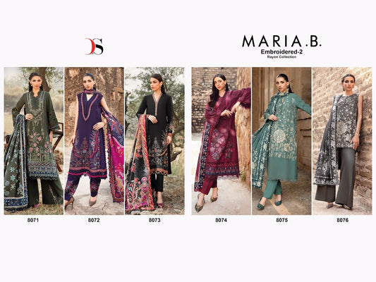 Maria B Embroidered 2 Rayon Collection Deepsy Pakistani Salwar Suits Exporter Ahmedabad