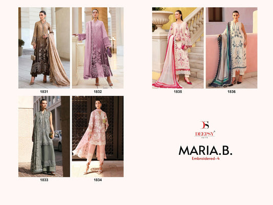 Maria B Embroidered 4 Deepsy Cotton Pakistani Patch Work Suits Exporter India