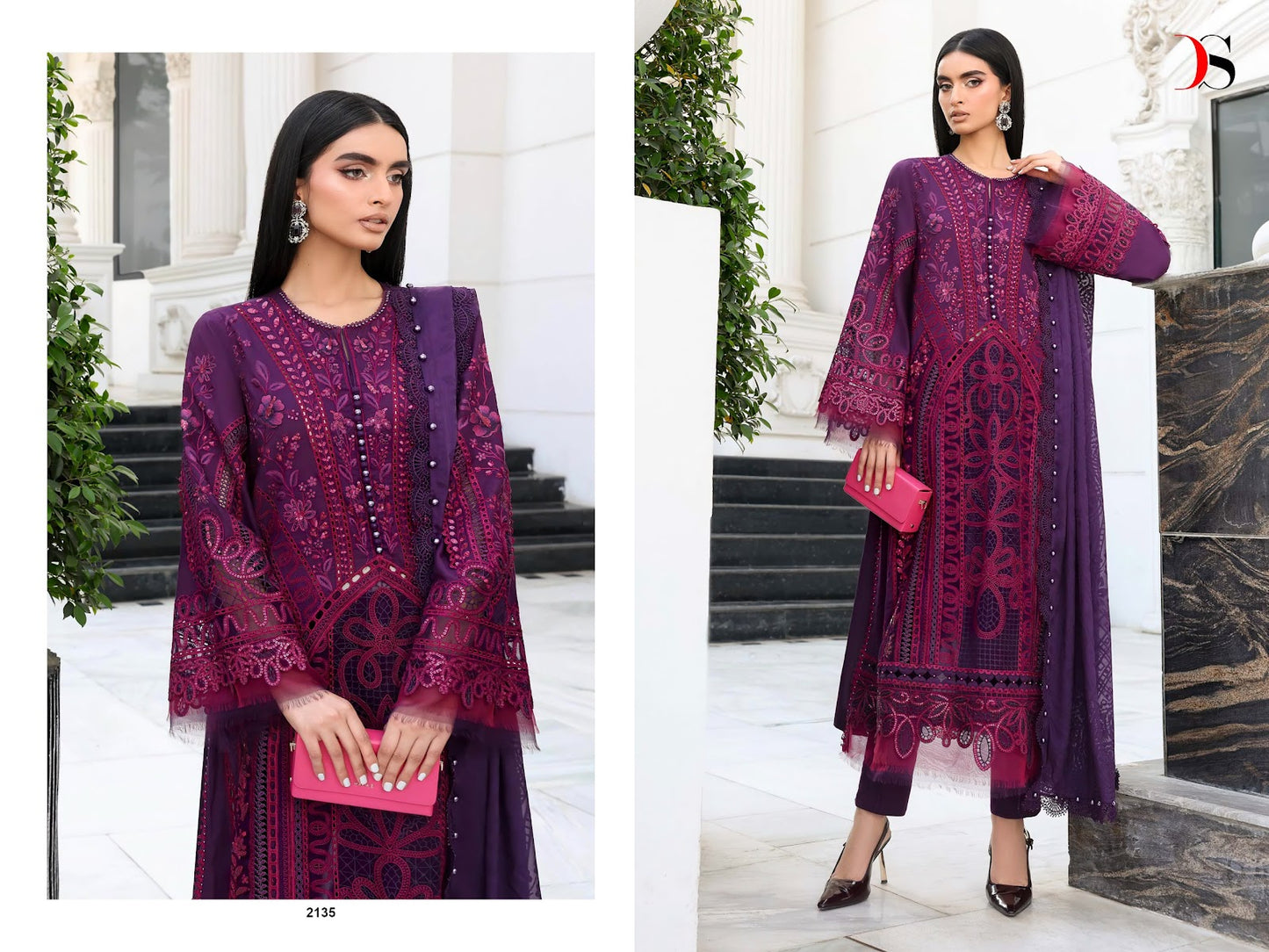 Maria B Embroidered 5 Deepsy Cotton Pakistani Patch Work Suits Supplier Ahmedabad
