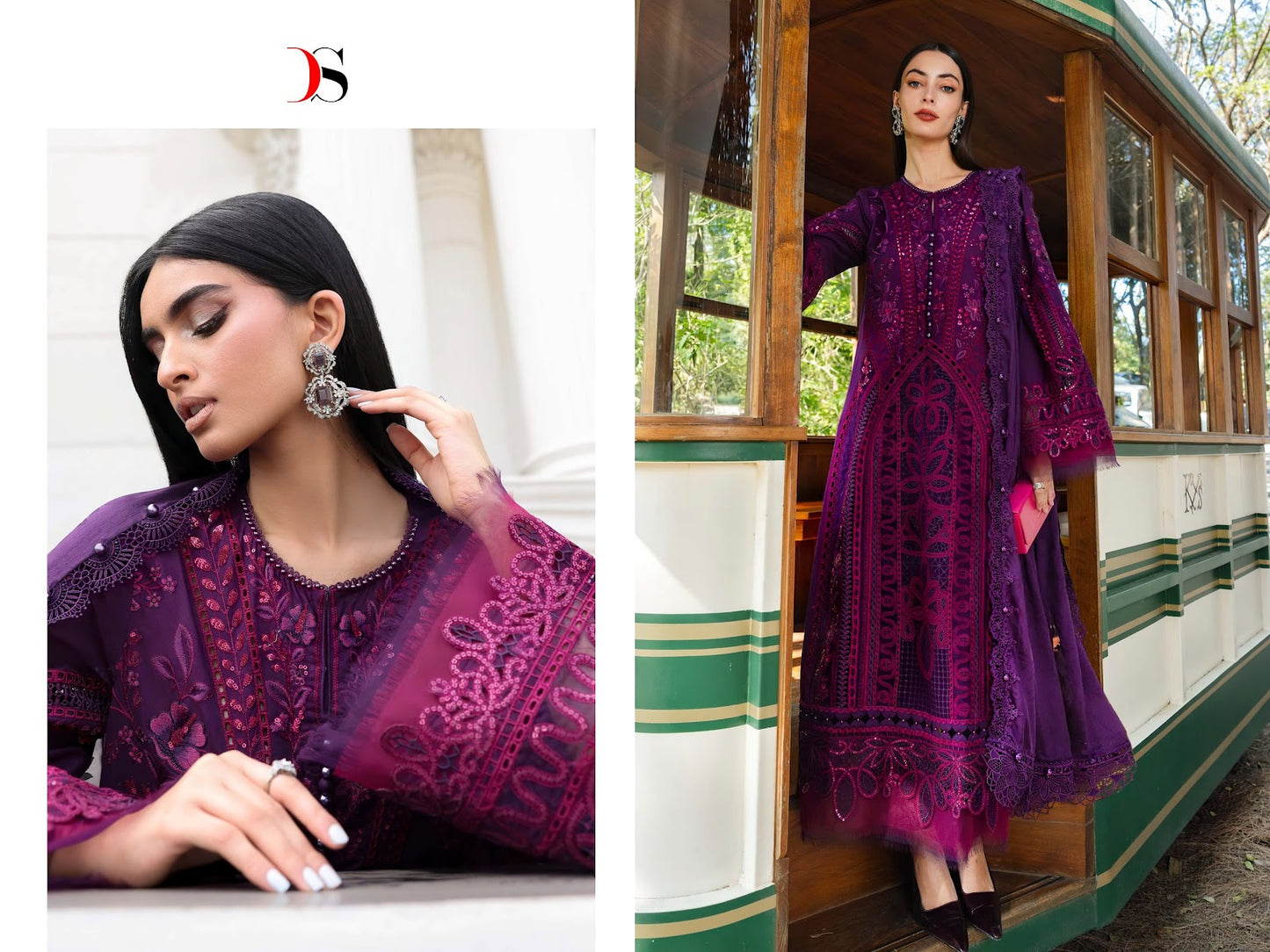 Maria B Embroidered 5 Deepsy Cotton Pakistani Patch Work Suits Supplier Ahmedabad