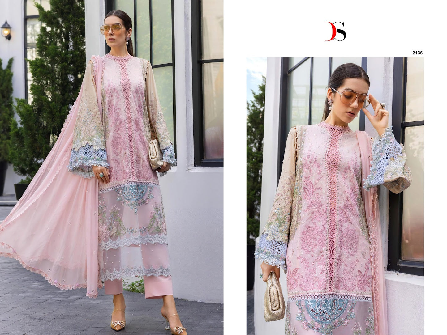 Maria B Embroidered 5 Deepsy Cotton Pakistani Patch Work Suits Supplier Ahmedabad