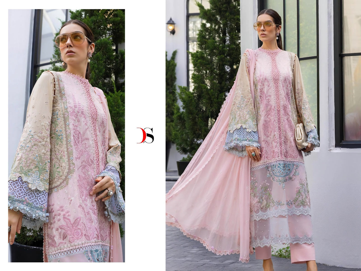 Maria B Embroidered 5 Deepsy Cotton Pakistani Patch Work Suits Supplier Ahmedabad