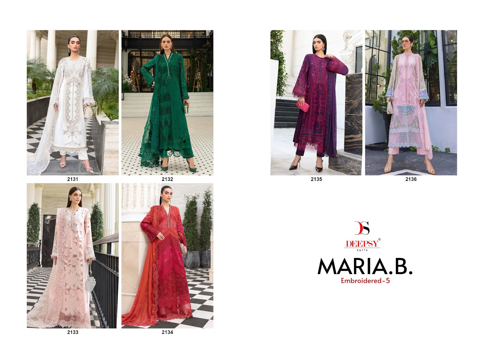 Maria B Embroidered 5 Deepsy Cotton Pakistani Patch Work Suits Supplier Ahmedabad