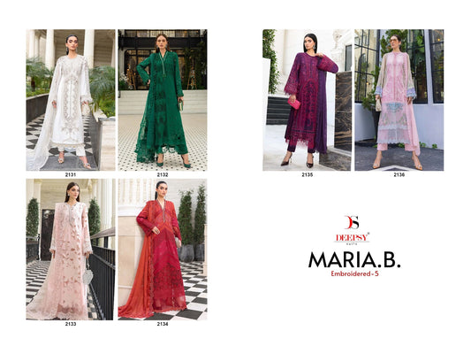 Maria B Embroidered 5 Deepsy Cotton Pakistani Patch Work Suits Supplier Ahmedabad