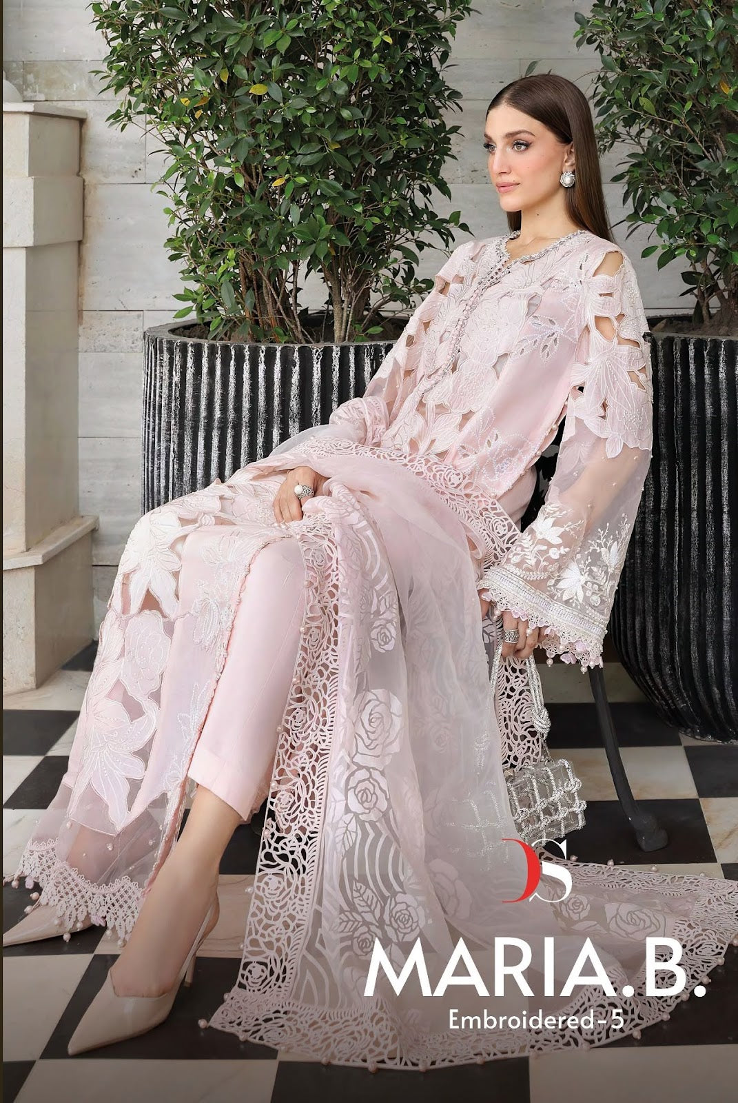 Maria B Embroidered 5 Deepsy Cotton Pakistani Patch Work Suits Supplier Ahmedabad
