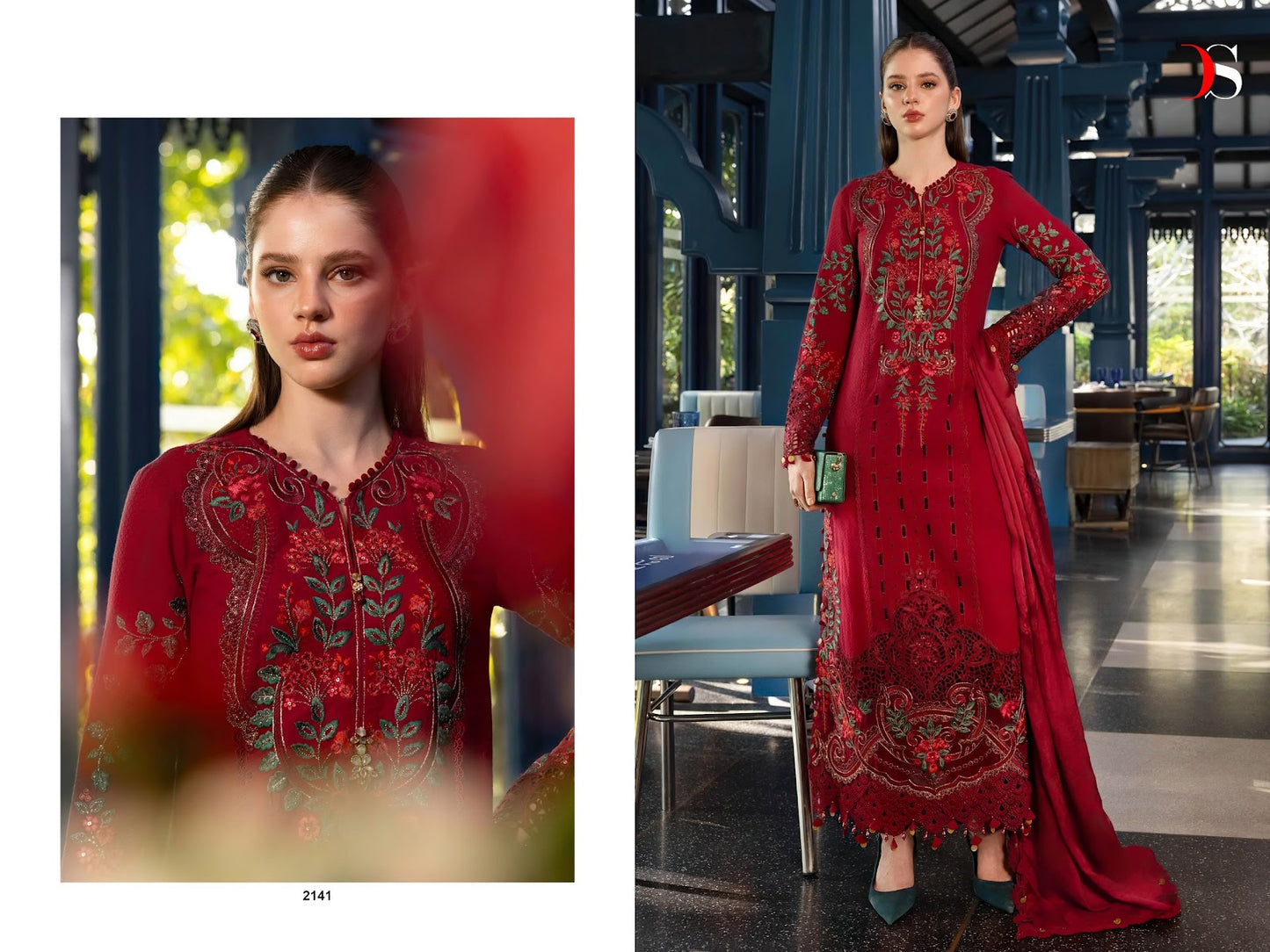 Maria B Embroidered 6 Deepsy Cotton Pakistani Patch Work Suits Wholesale