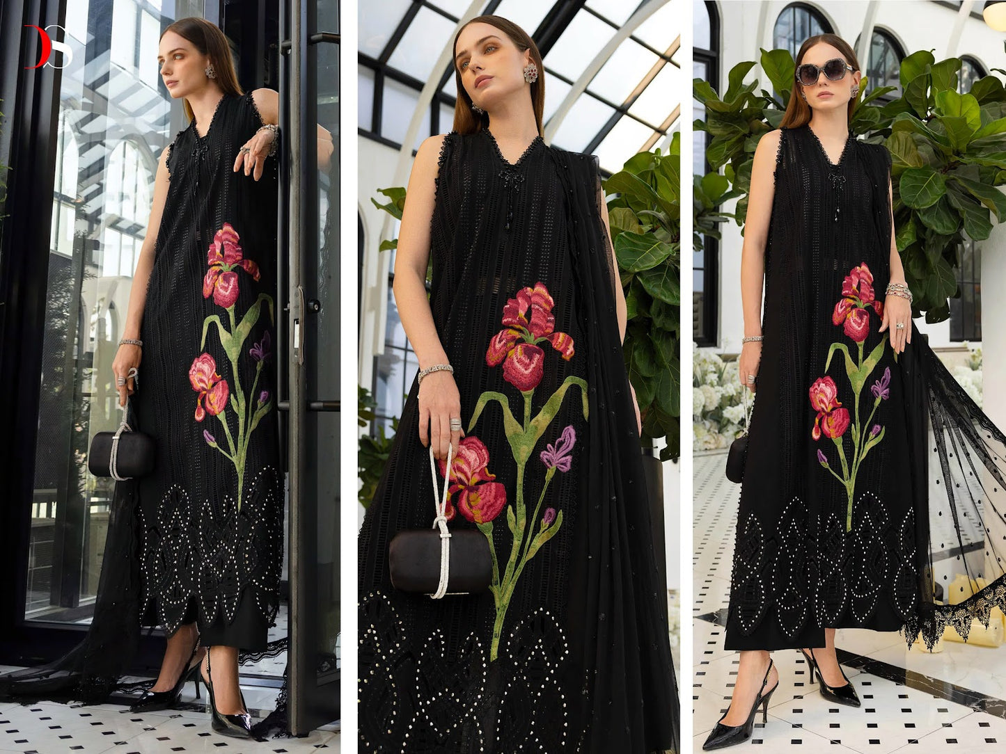 Maria B Embroidered 6 Deepsy Cotton Pakistani Patch Work Suits Wholesale