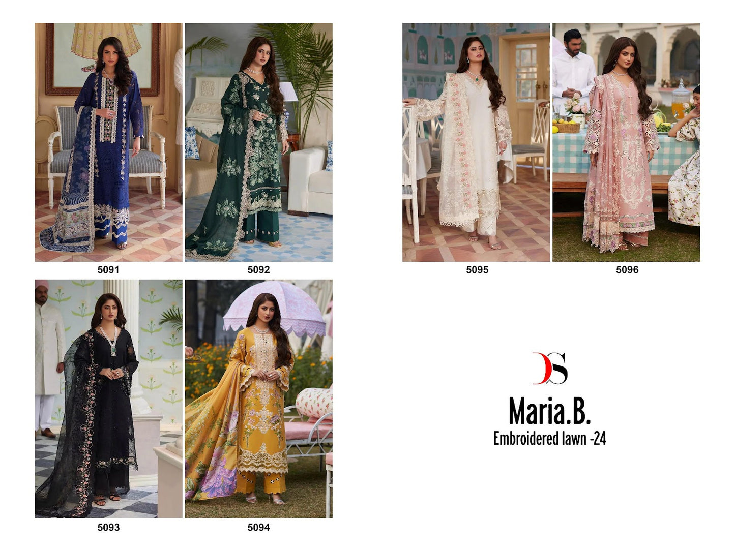 Maria B Embroidered Lawn 24 Deepsy Cotton Pakistani Salwar Suits