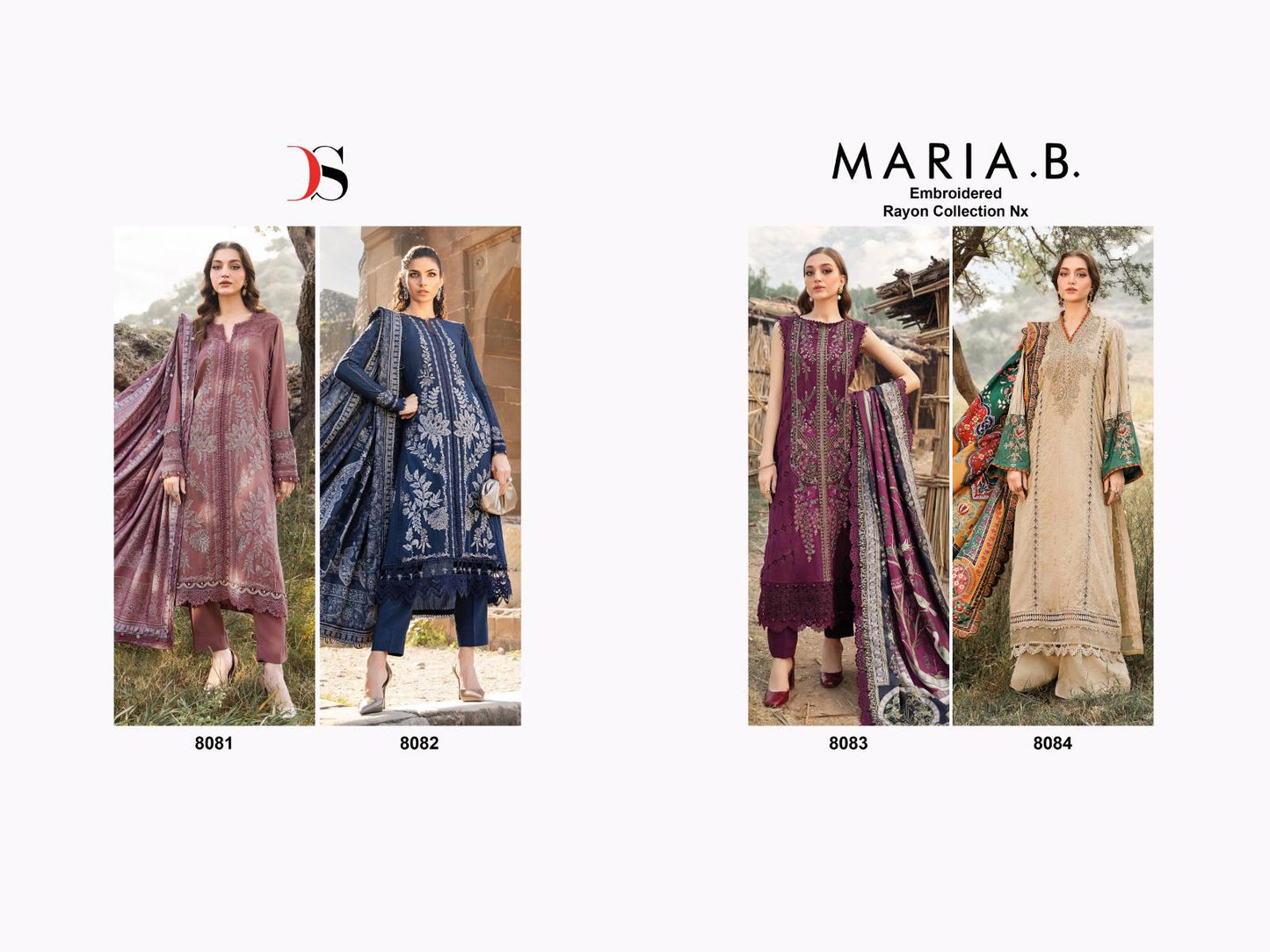 Maria B Embroidered Rayon Collection Nx Deepsy Pure Viscose Pakistani Salwar Suits Wholesale Price