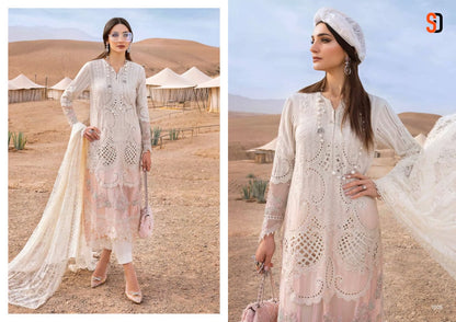 Maria B Lawn Shraddha Designer Pure Cotton Pakistani Salwar Suits Wholesaler