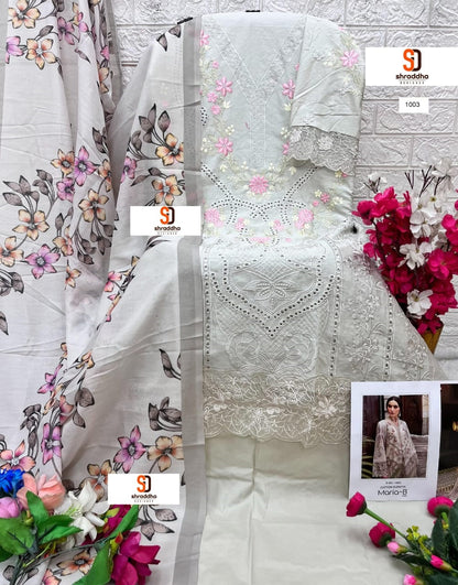 Maria B Lawn Shraddha Designer Pure Cotton Pakistani Salwar Suits Wholesaler