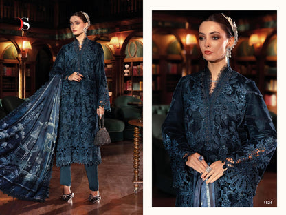 Maria B Luxe 25-2 Deepsy Viscose Rayon Pakistani Patch Work Suits Exporter Gujarat