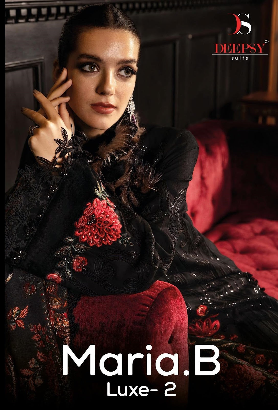 Maria B Luxe 25-2 Deepsy Viscose Rayon Pakistani Patch Work Suits Exporter Gujarat