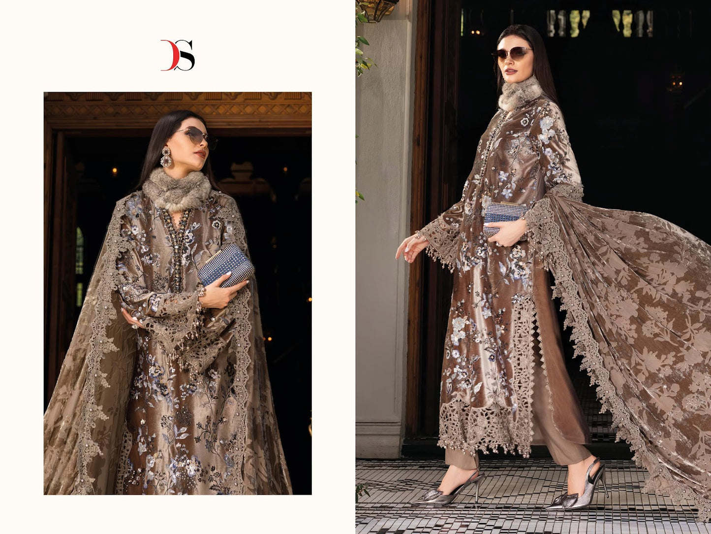 Maria B Luxe 25-2 Deepsy Viscose Rayon Pakistani Patch Work Suits Exporter Gujarat