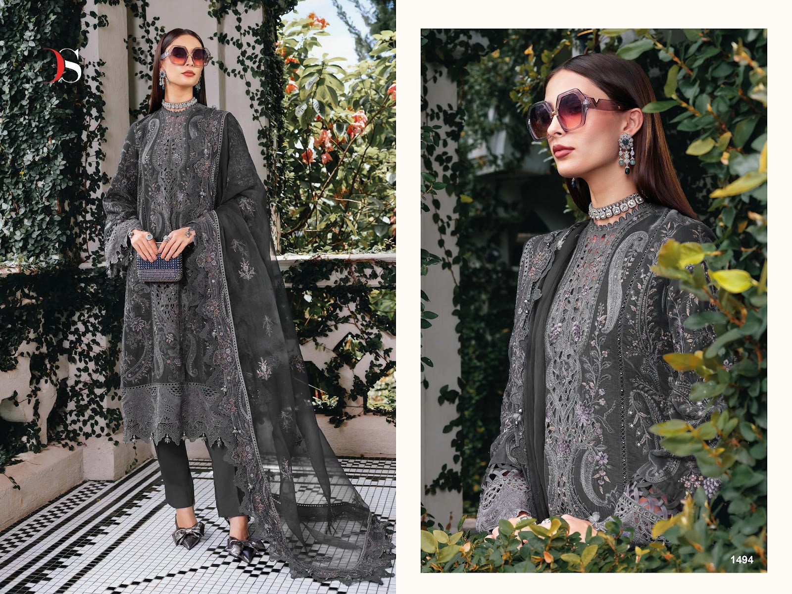 Maria B Luxe 25 Deepsy Viscose Rayon Pakistani Patch Work Suits Exporter India
