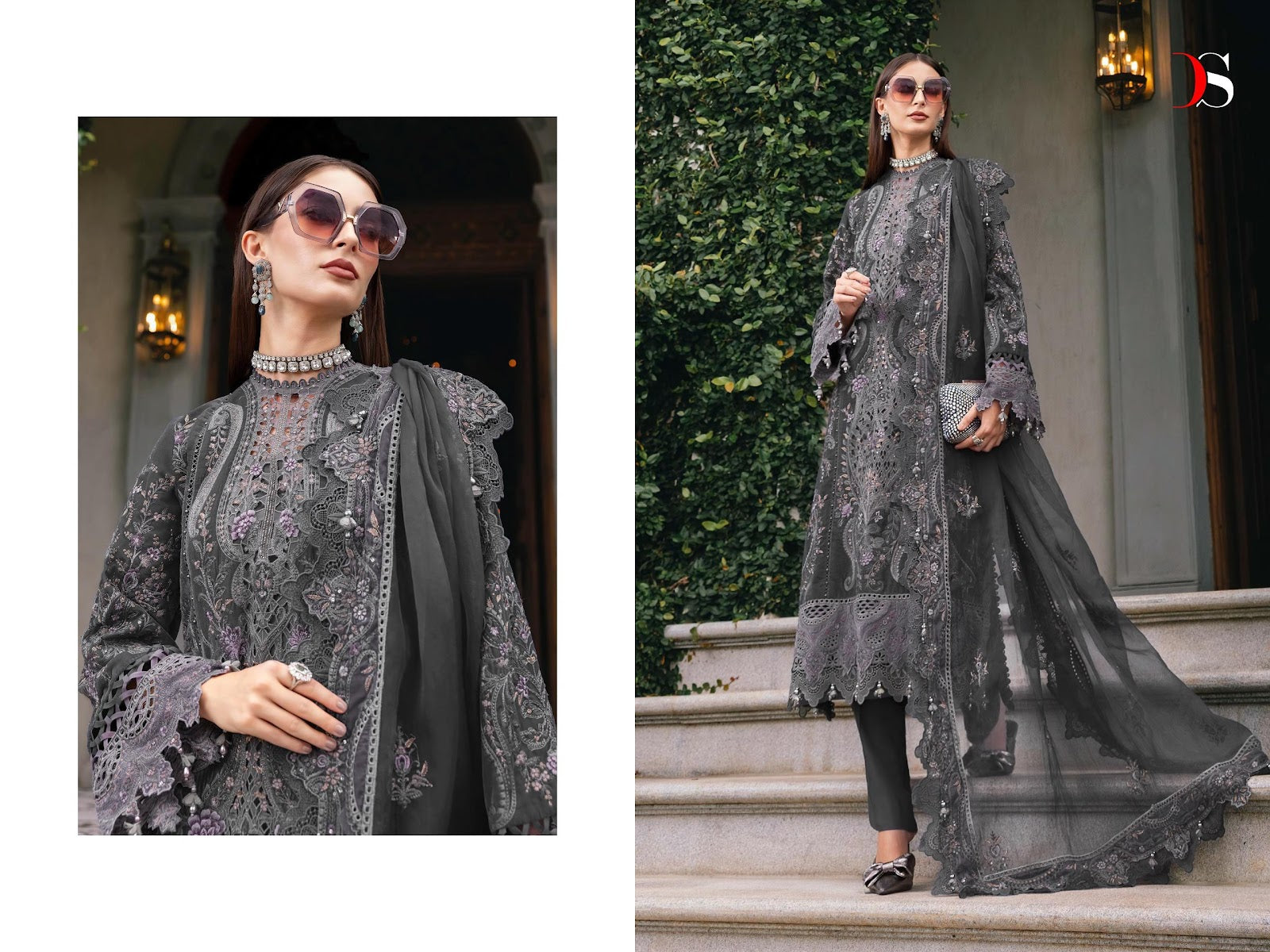 Maria B Luxe 25 Deepsy Viscose Rayon Pakistani Patch Work Suits Exporter India