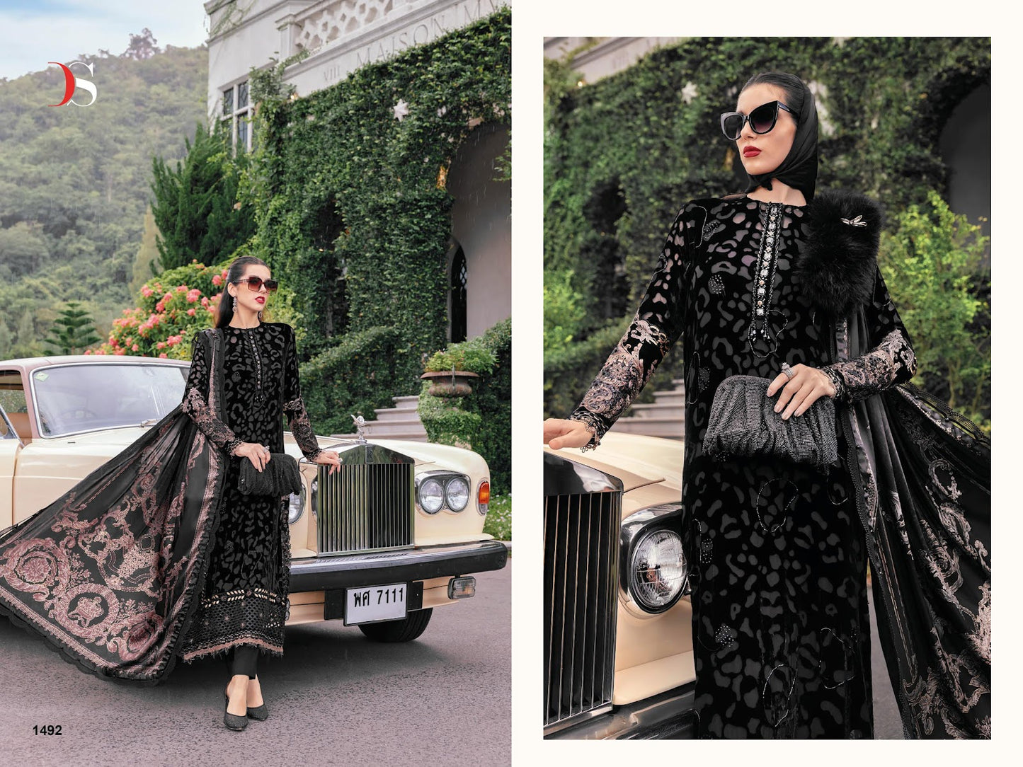 Maria B Luxe 25 Deepsy Viscose Rayon Pakistani Patch Work Suits Exporter India