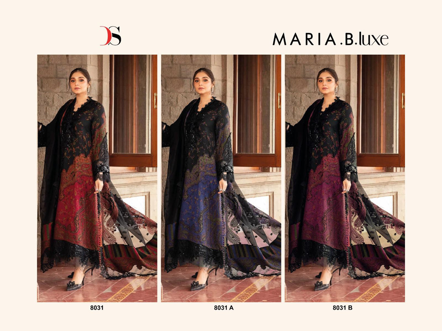 Maria B Luxe 8031 Deepsy Cotton Pakistani Salwar Suits Wholesale Price