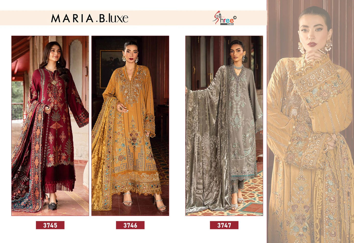 Maria B Luxe Shree Fabs Reyon Pakistani Salwar Suits Supplier