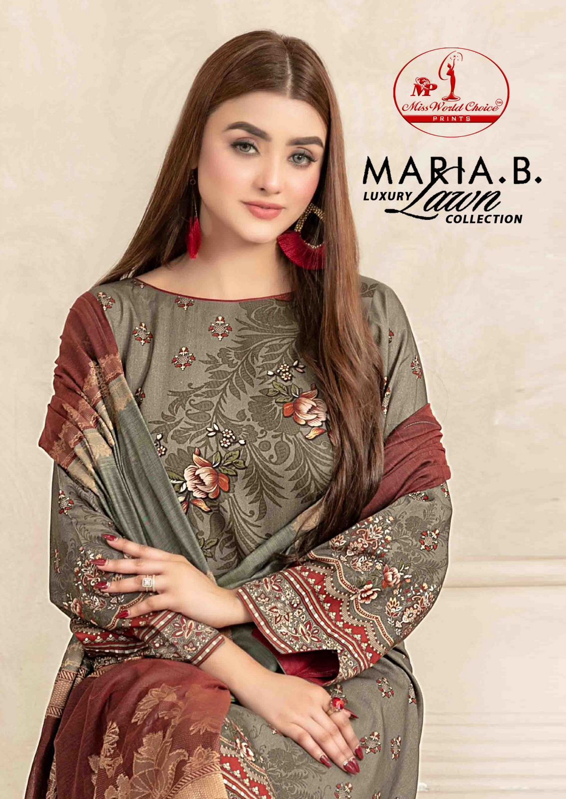 Maria B Luxury Lawn Collection Miss World Choice Cotton Karachi Salwar Suits Manufacturer Ahmedabad