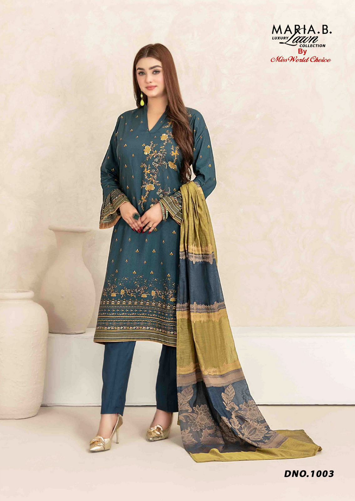 Maria B Luxury Lawn Collection Miss World Choice Cotton Karachi Salwar Suits Manufacturer Ahmedabad