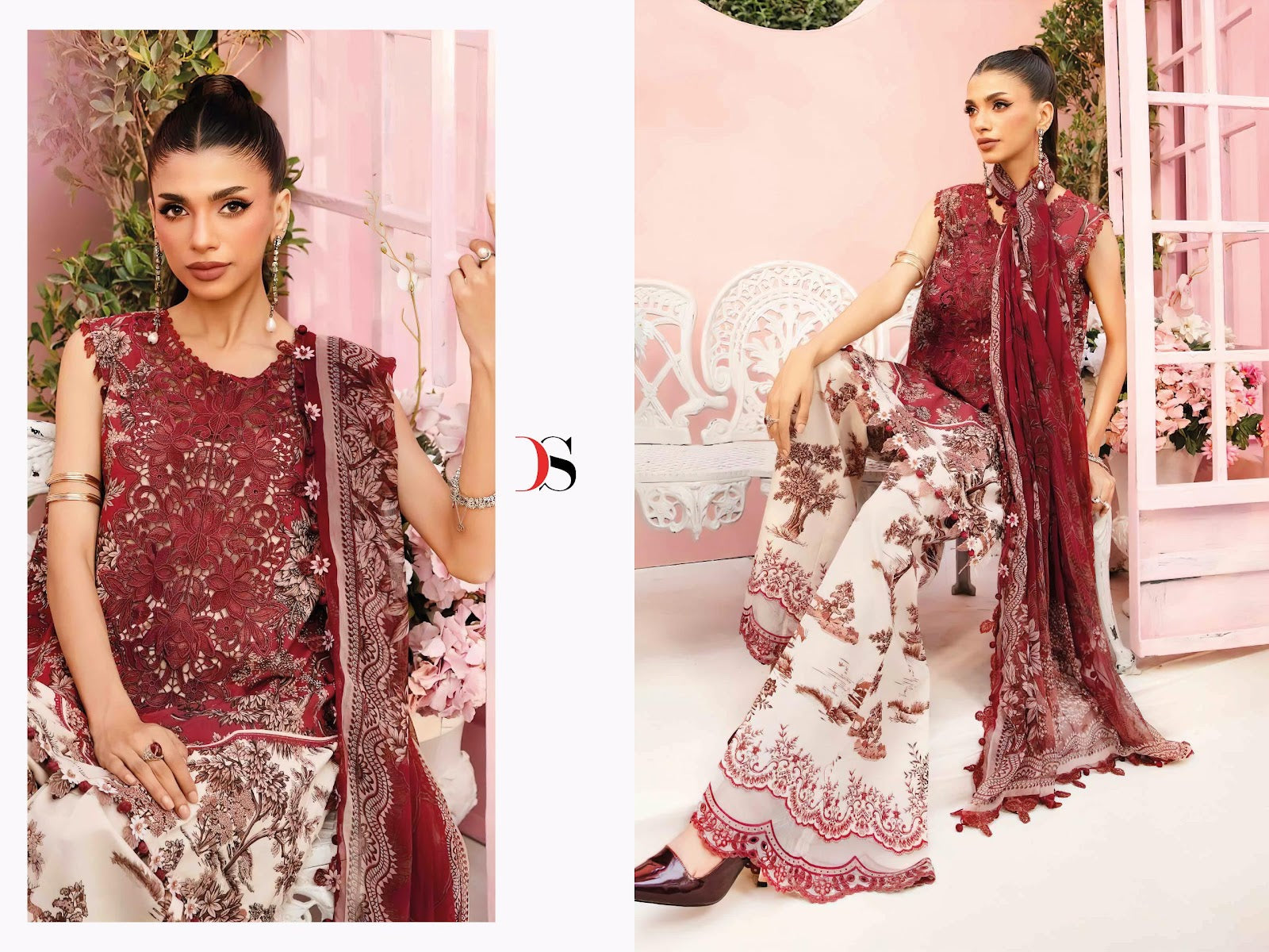 Maria B M Print 25-2 Deepsy Cotton Pakistani Patch Work Suits
