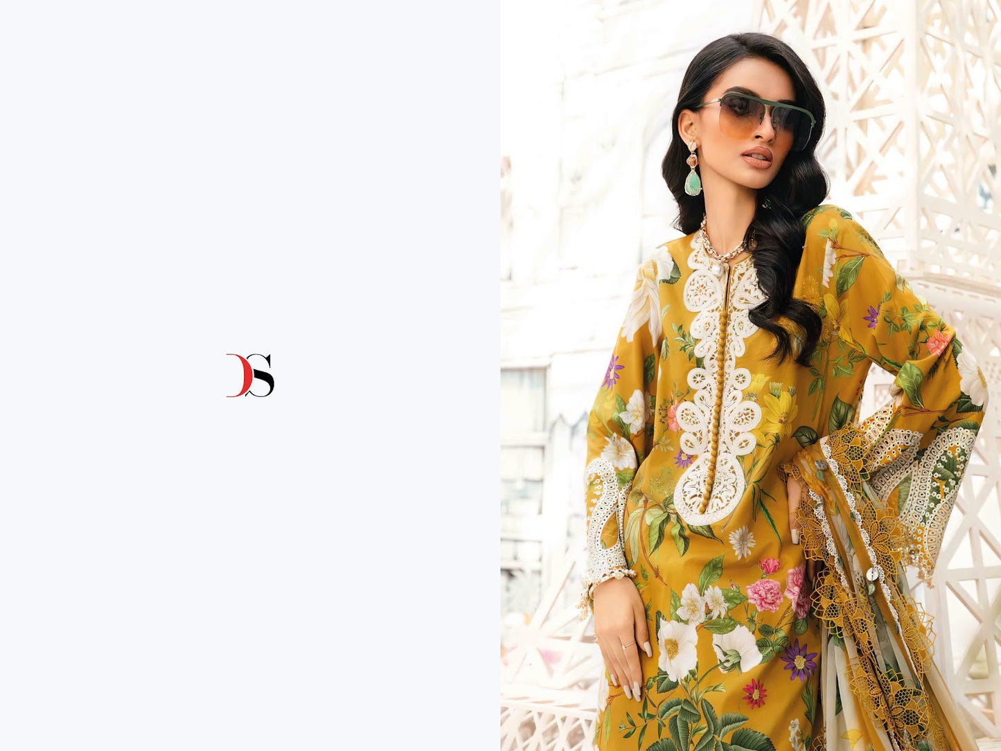 Maria B M Print 25-3 Deepsy Cotton Pakistani Patch Work Suits Manufacturer Gujarat