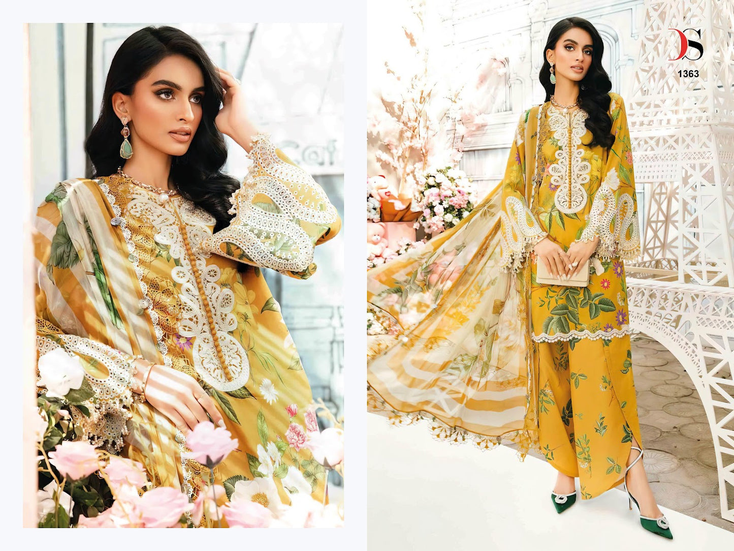 Maria B M Print 25-3 Deepsy Cotton Pakistani Patch Work Suits Manufacturer Gujarat