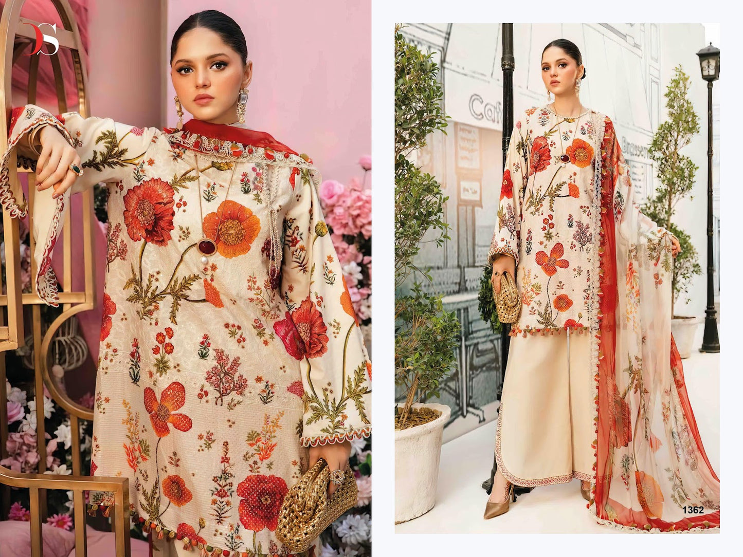 Maria B M Print 25-3 Deepsy Cotton Pakistani Patch Work Suits Manufacturer Gujarat