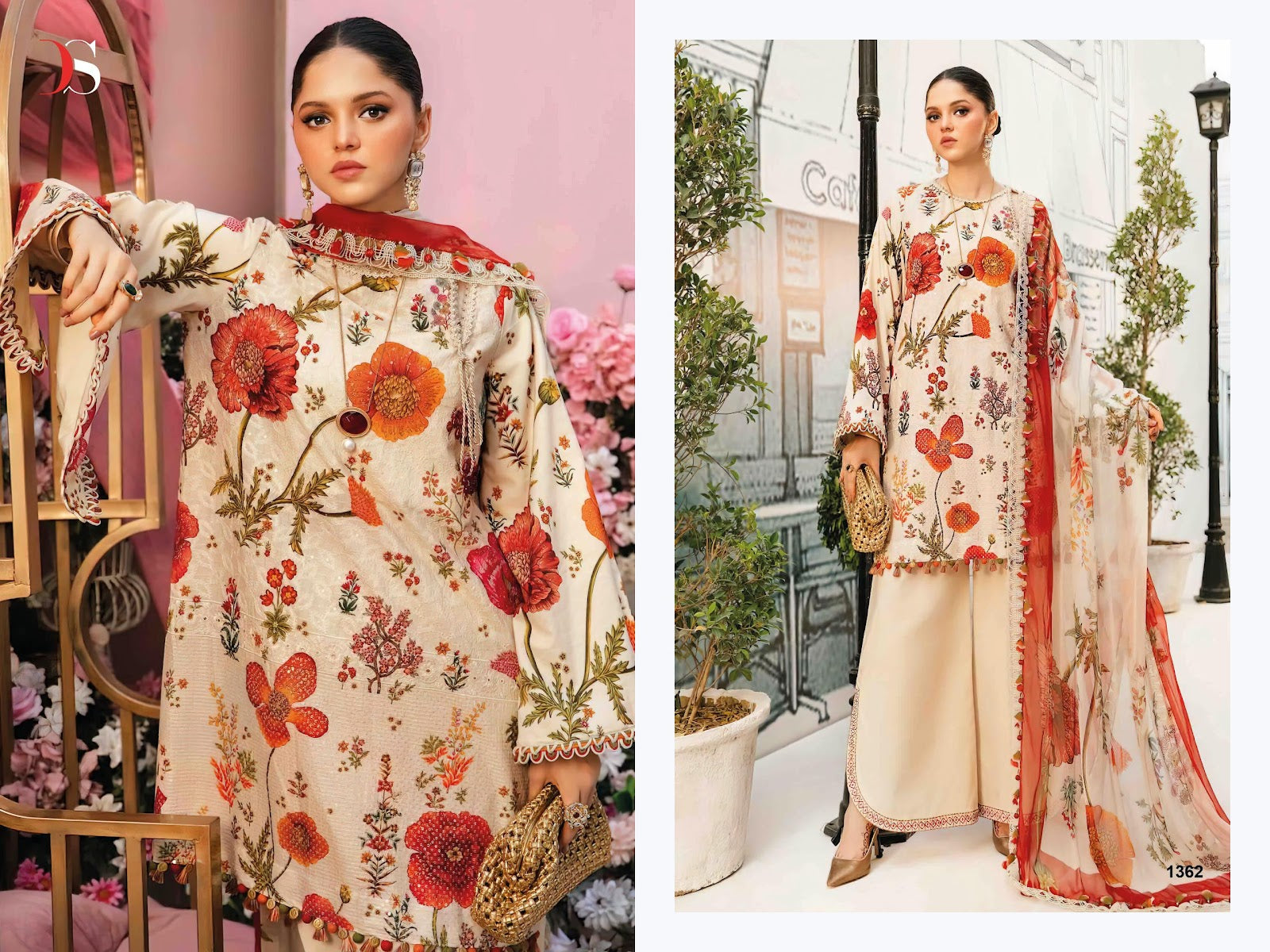 Maria B M Print 25-3 Deepsy Cotton Pakistani Patch Work Suits Manufacturer Gujarat