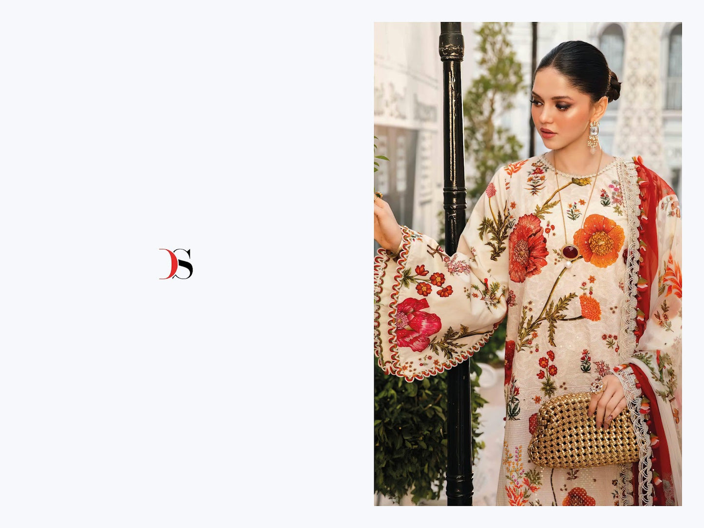 Maria B M Print 25-3 Deepsy Cotton Pakistani Patch Work Suits Manufacturer Gujarat
