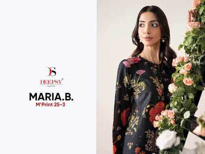 Maria B M Print 25-3 Deepsy Cotton Pakistani Patch Work Suits Manufacturer Gujarat