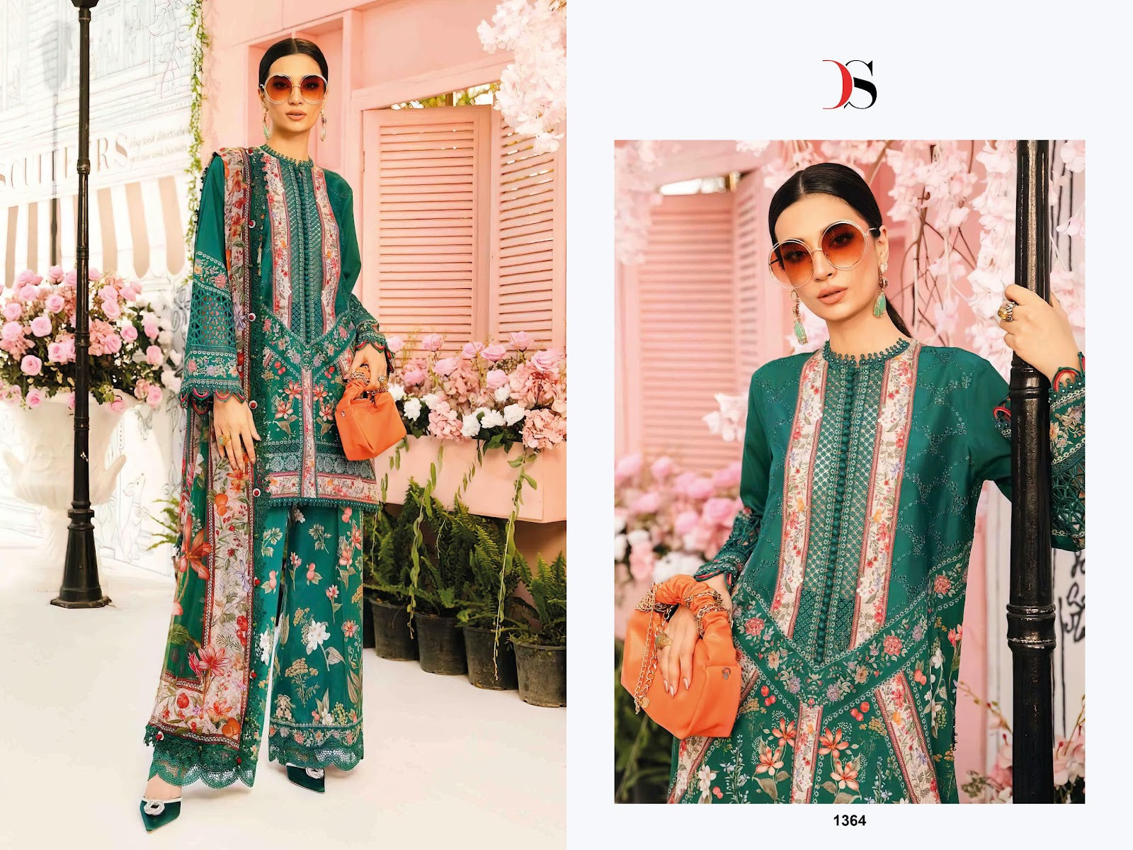Maria B M Print 25-3 Deepsy Cotton Pakistani Patch Work Suits Manufacturer Gujarat