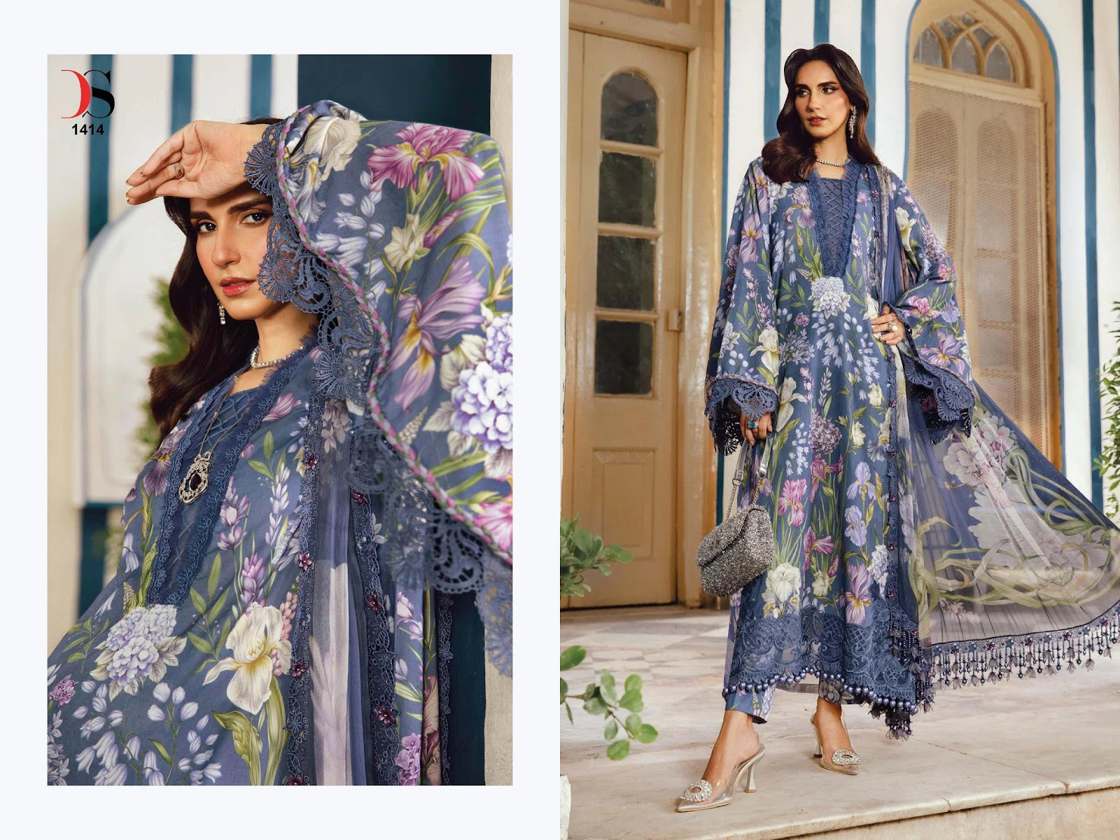 Maria B M Print 25-5 Deepsy Cotton Pakistani Patch Work Suits Manufacturer