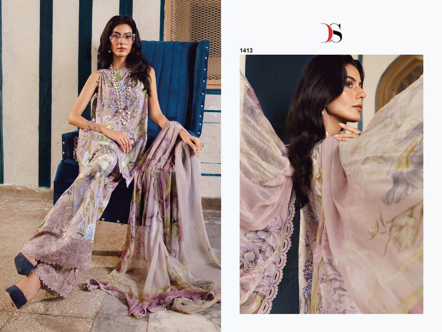 Maria B M Print 25-5 Deepsy Cotton Pakistani Patch Work Suits Manufacturer