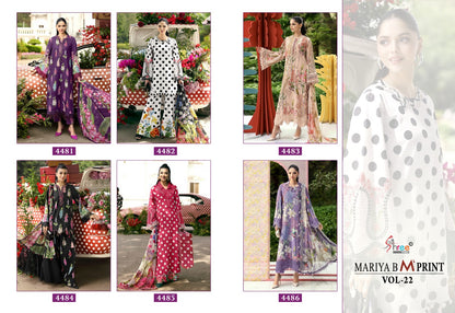 Maria B M Print Vol 22 Shree Fabs Cotton Pakistani Patch Work Suits Supplier India
