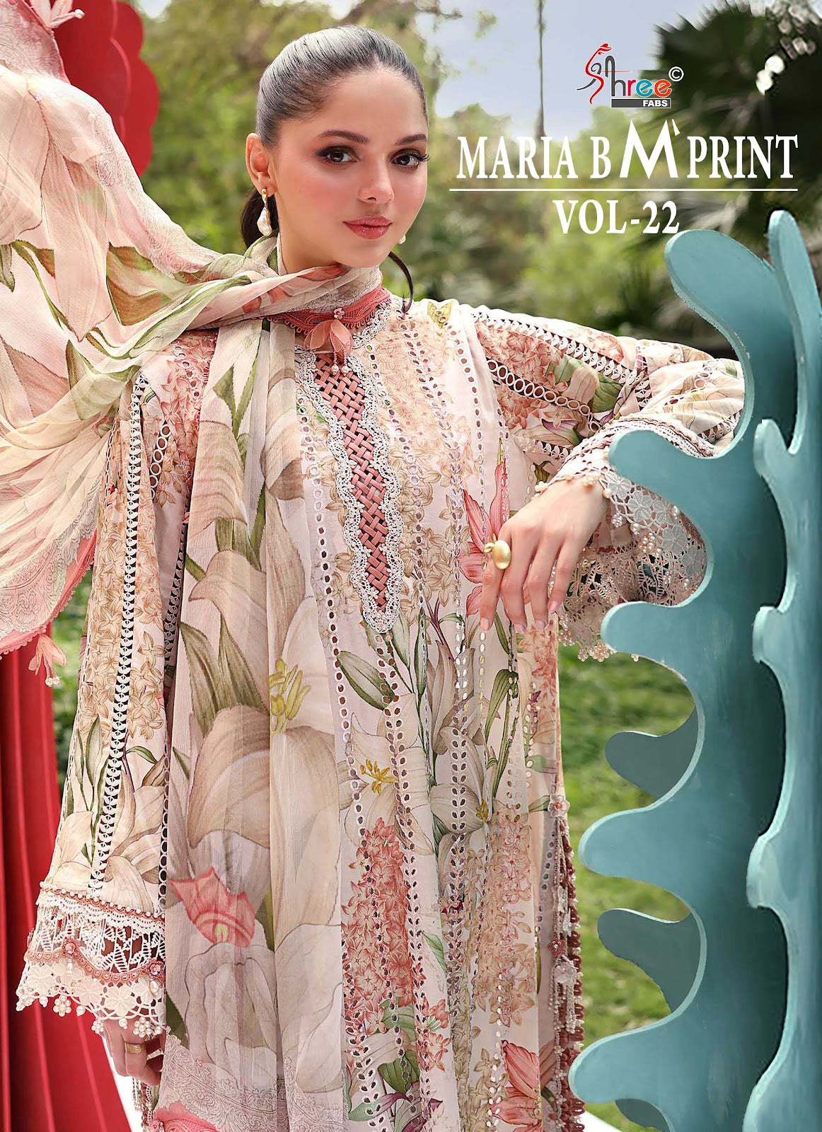 Maria B M Print Vol 22 Shree Fabs Cotton Pakistani Patch Work Suits Supplier India