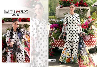 Maria B M Print Vol 22 Shree Fabs Cotton Pakistani Patch Work Suits Supplier India